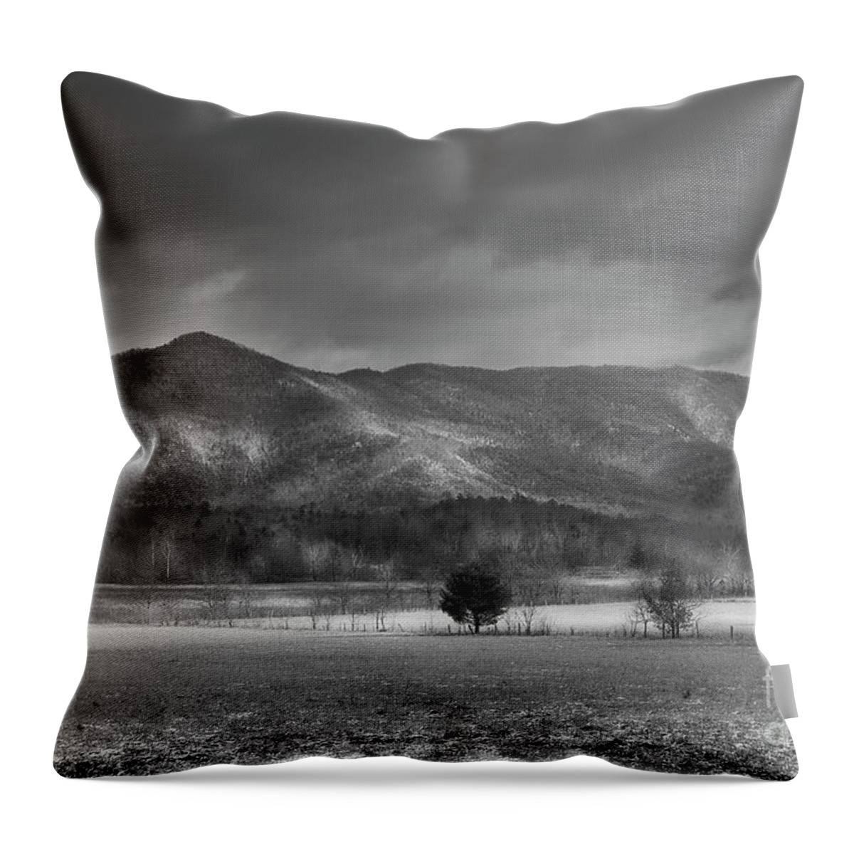 Smoky Mountains Throw Pillow featuring the photograph Mountain Weather by Mike Eingle