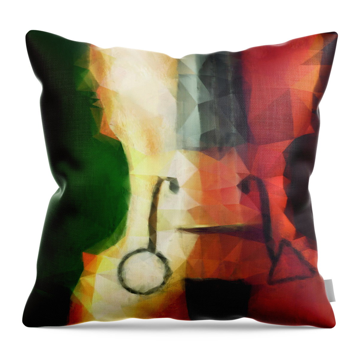 Muse Throw Pillow featuring the painting Muse by Vart Studio