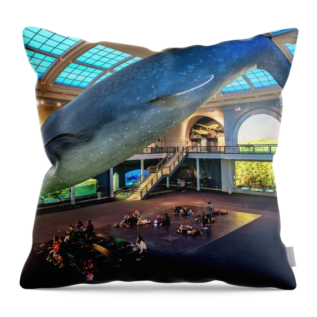 Estock Throw Pillow featuring the digital art Museum Of Natural History, Nyc by Laura Zeid