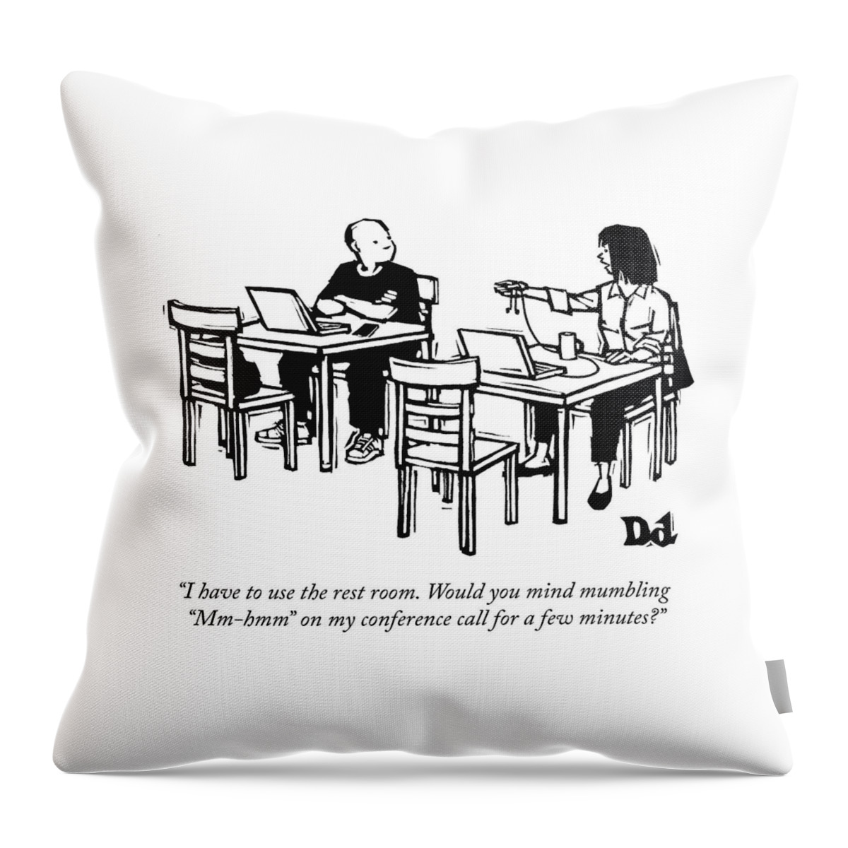 My Conference Call Throw Pillow