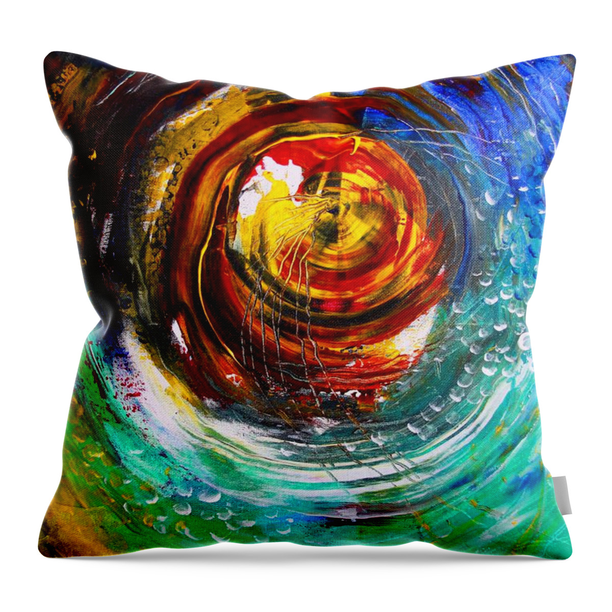 Abstract Throw Pillow featuring the painting Necessary Anchor by J Vincent Scarpace