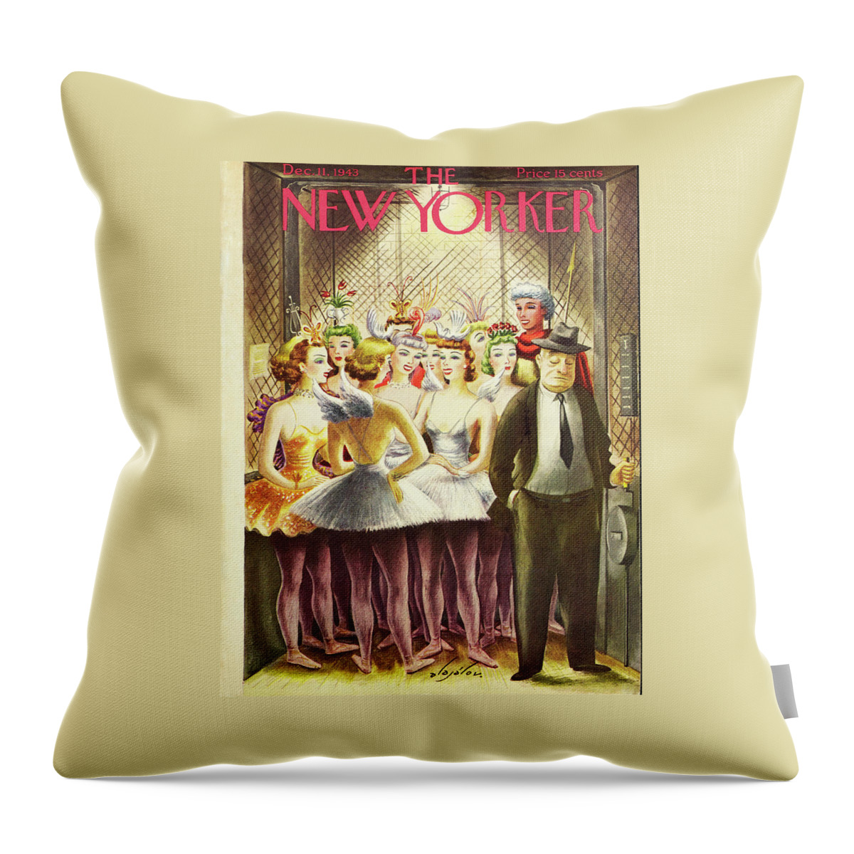 New Yorker December 11 1943 Throw Pillow