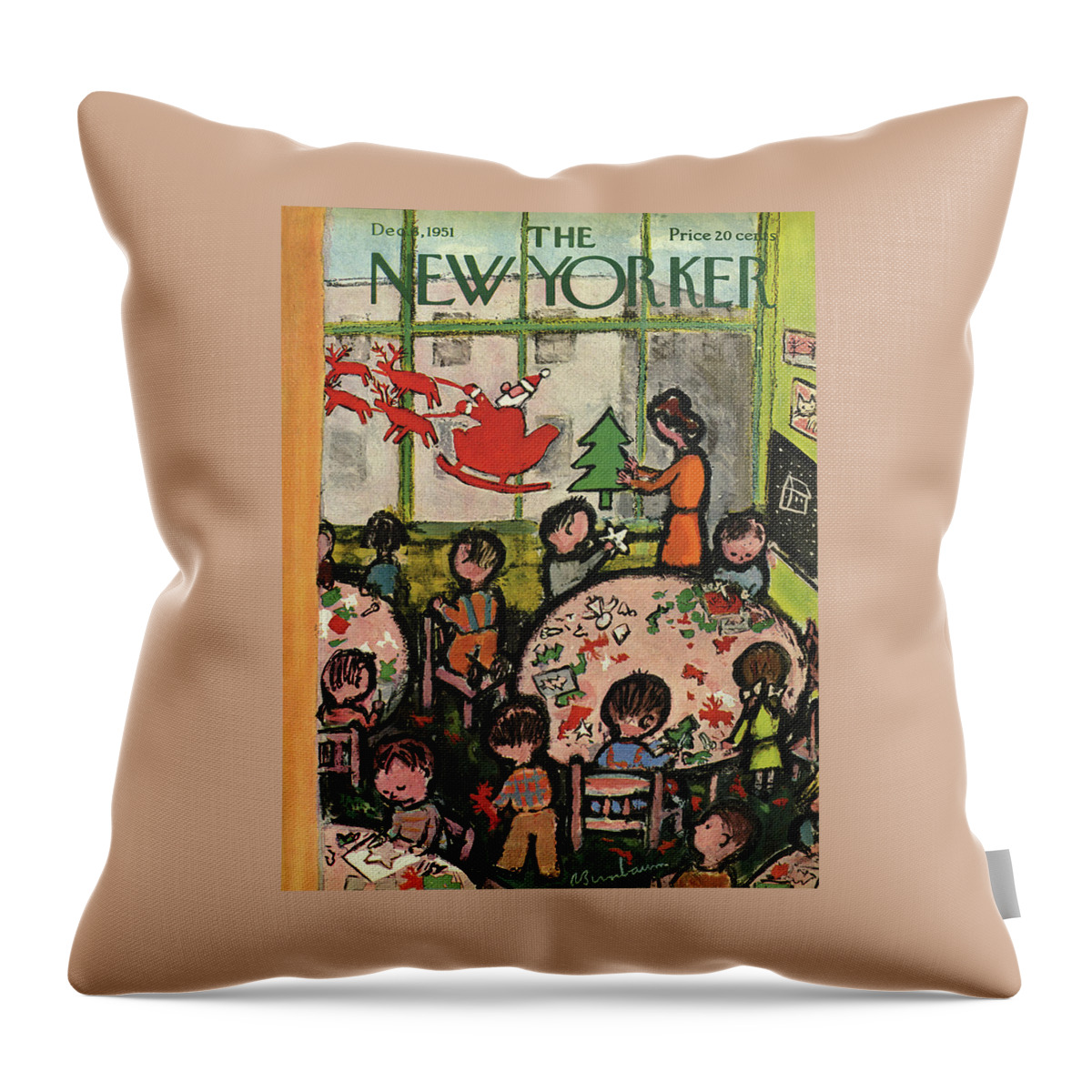 New Yorker December 8, 1951 Throw Pillow
