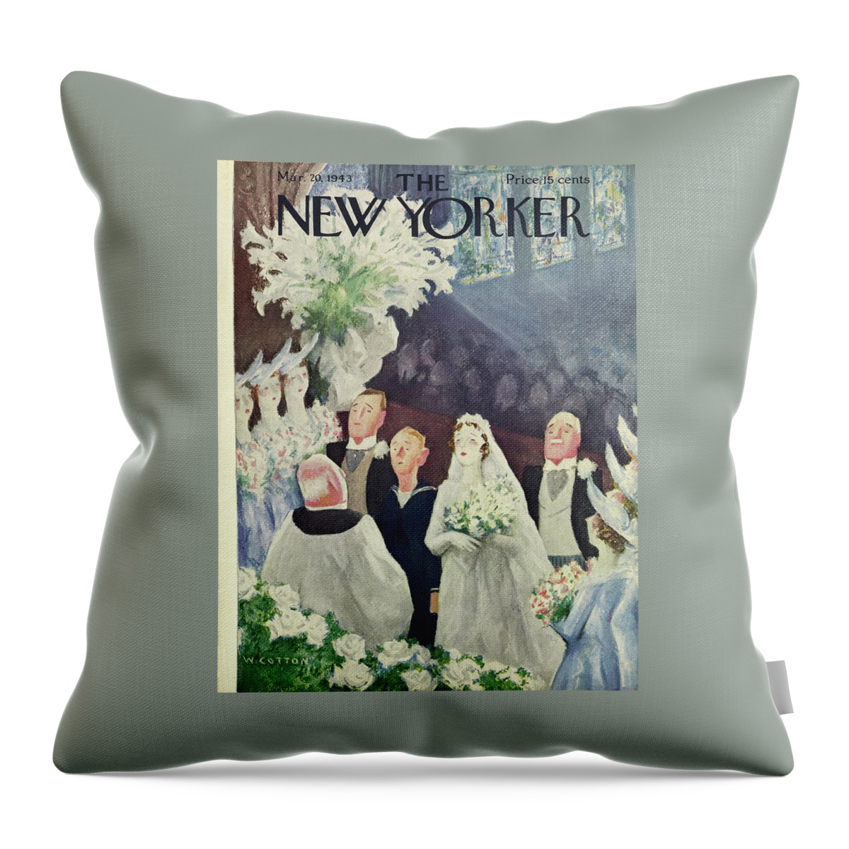 New Yorker March 20 1943 Throw Pillow