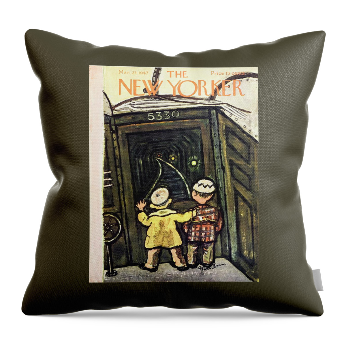 New Yorker March 22, 1947 Throw Pillow