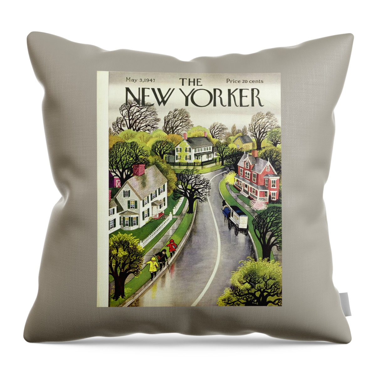 New Yorker May 3, 1947 Throw Pillow