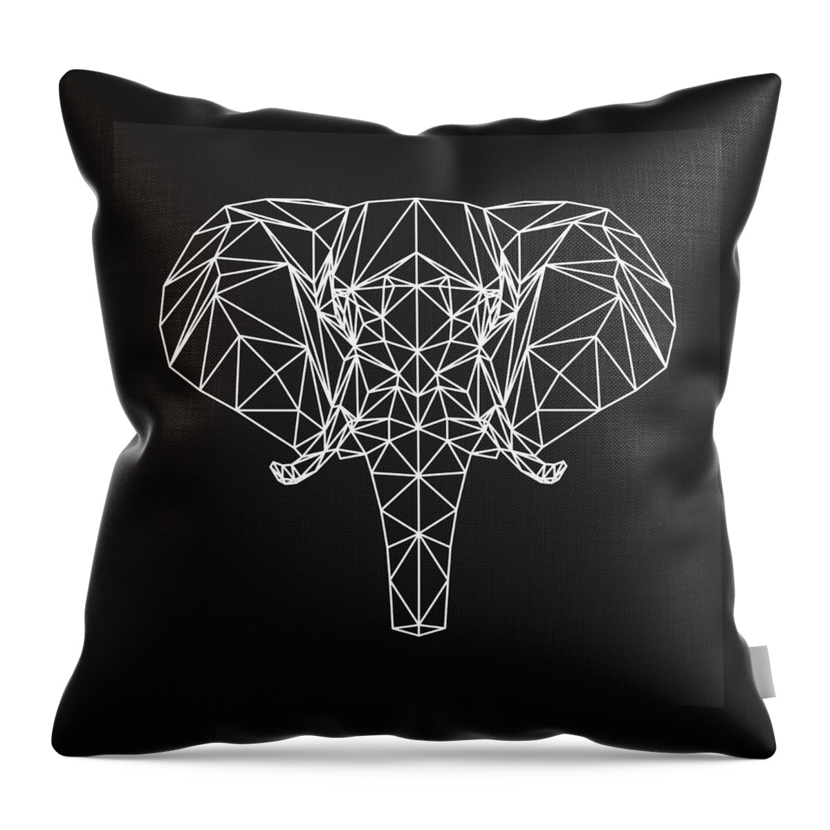 Elephant Throw Pillow featuring the digital art Night Elephant by Naxart Studio