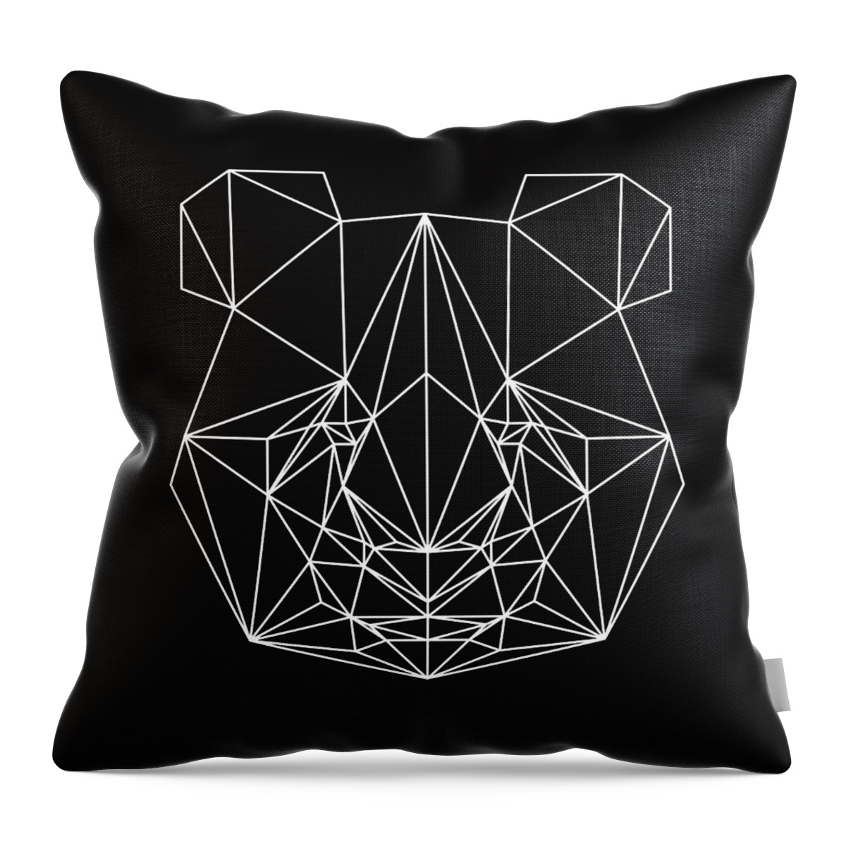 Panda Throw Pillow featuring the digital art Night Panda by Naxart Studio