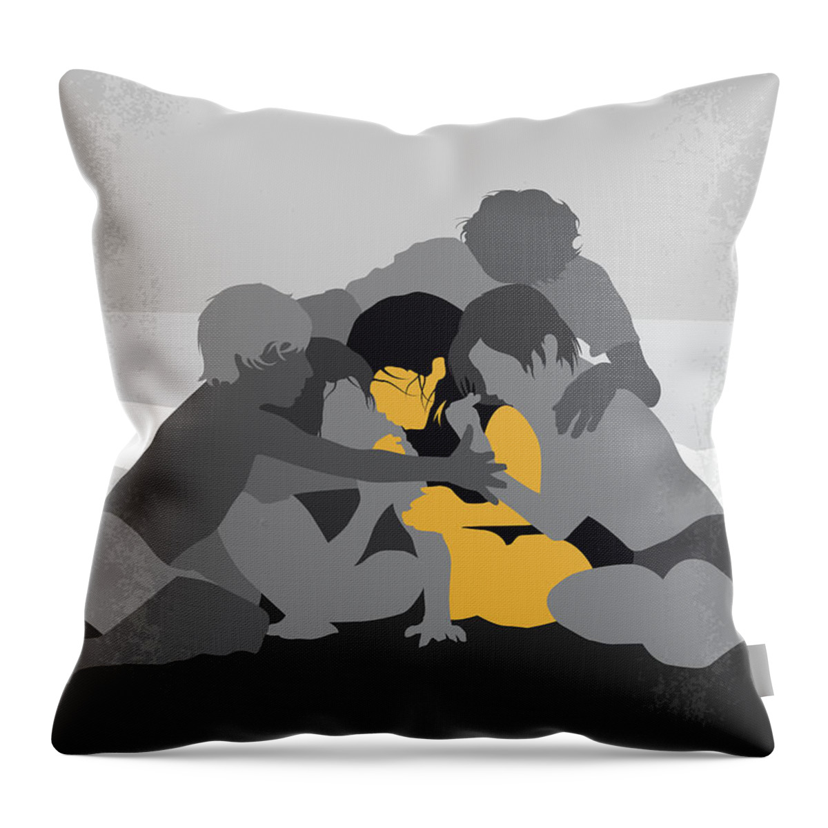 Roma Throw Pillow featuring the digital art No1035 My Roma minimal movie poster by Chungkong Art