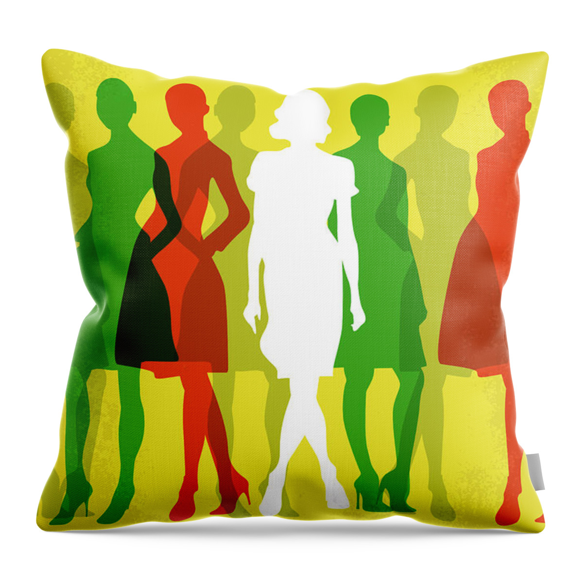 Mannequin Throw Pillow featuring the digital art No984 My Mannequin minimal movie poster by Chungkong Art