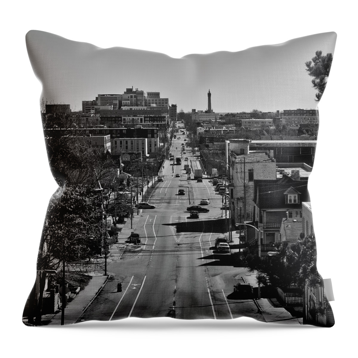 Milwukee Throw Pillow featuring the photograph North Avenue - Milwaukee - Wisconsin by Steven Ralser