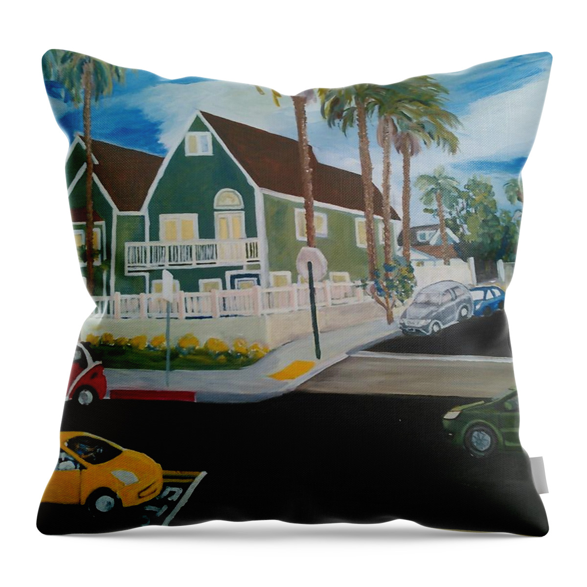 Painting Throw Pillow featuring the painting OB House by Andrew Johnson