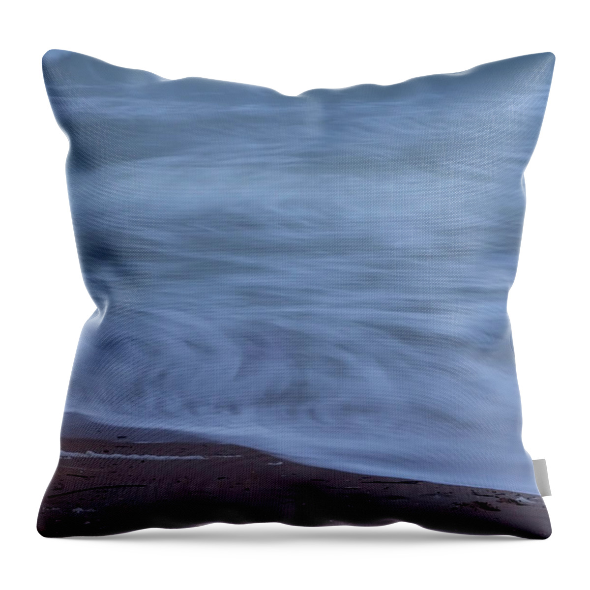 Barberville Roadside Yard Art And Produce Throw Pillow featuring the photograph Ocean Waves by Tom Singleton
