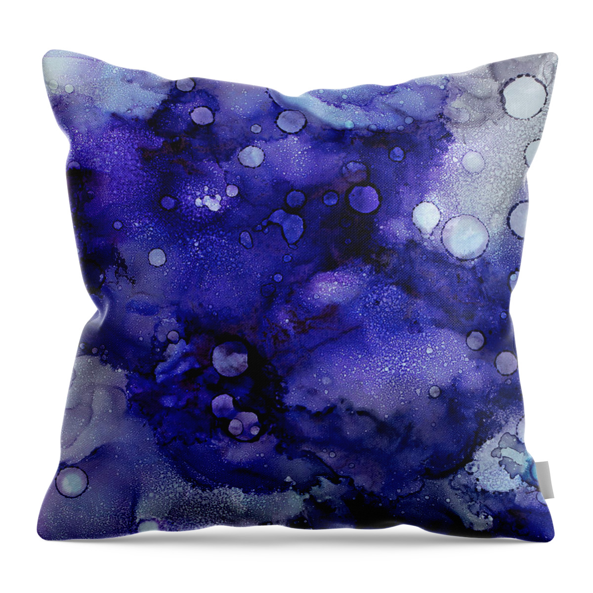 Space Throw Pillow featuring the painting Odyssey by Tamara Nelson
