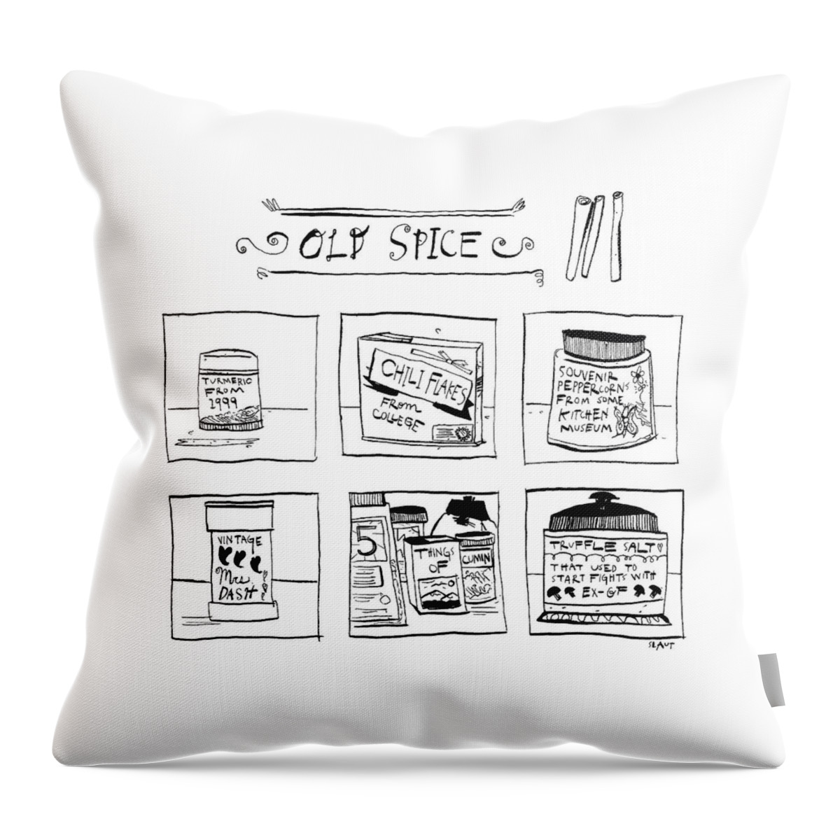Old Spice Throw Pillow