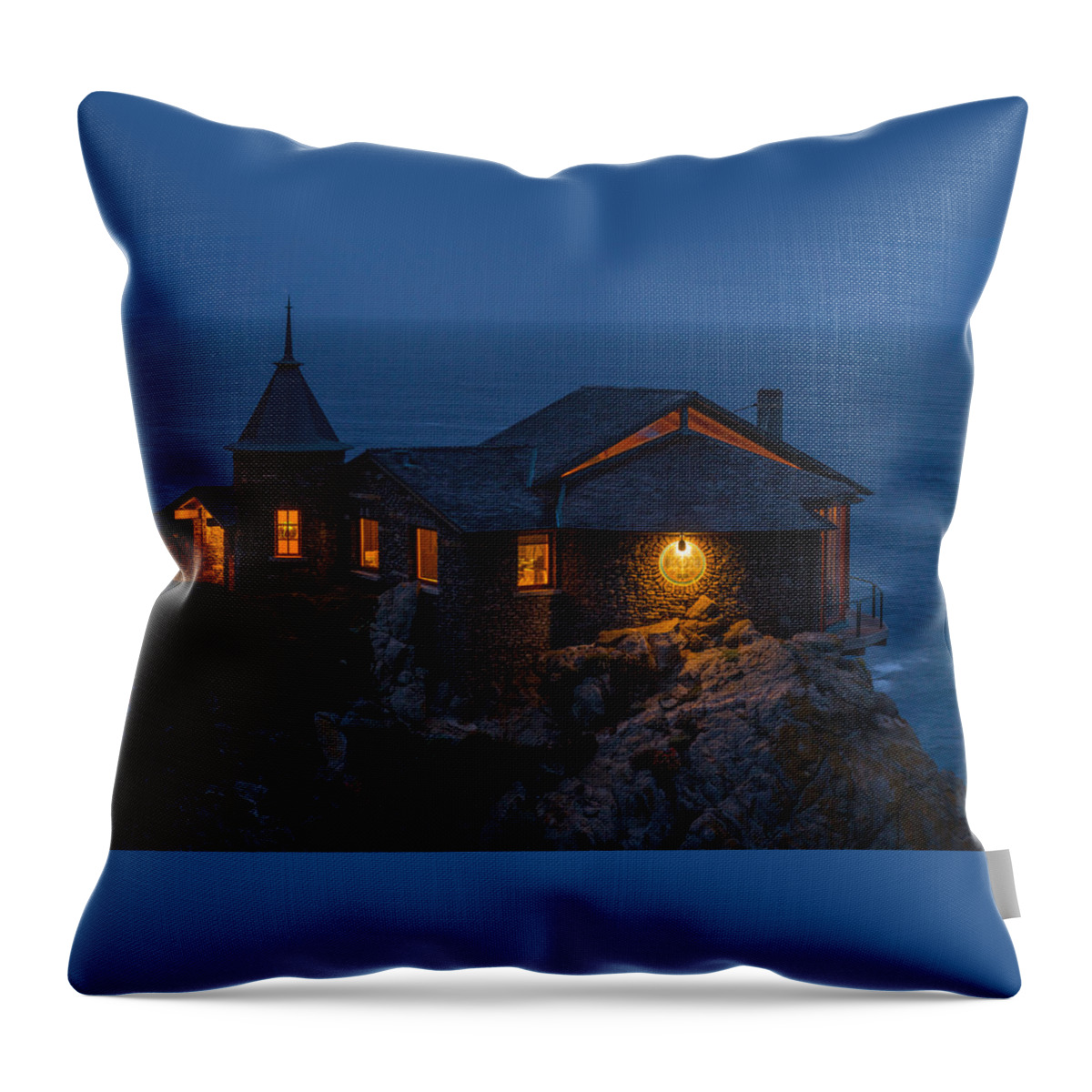 Carmel Throw Pillow featuring the photograph On The Edge of Darkness by Derek Dean