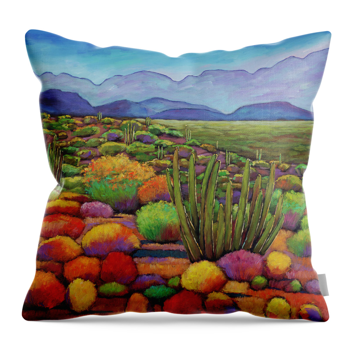 #faatoppicks Throw Pillow featuring the painting Organ Pipe by Johnathan Harris