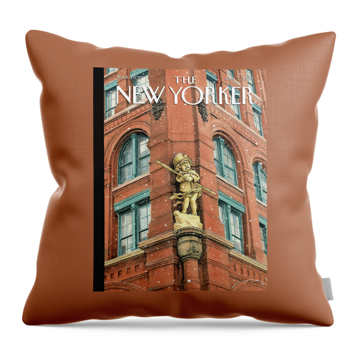 Out In The Cold Throw Pillow