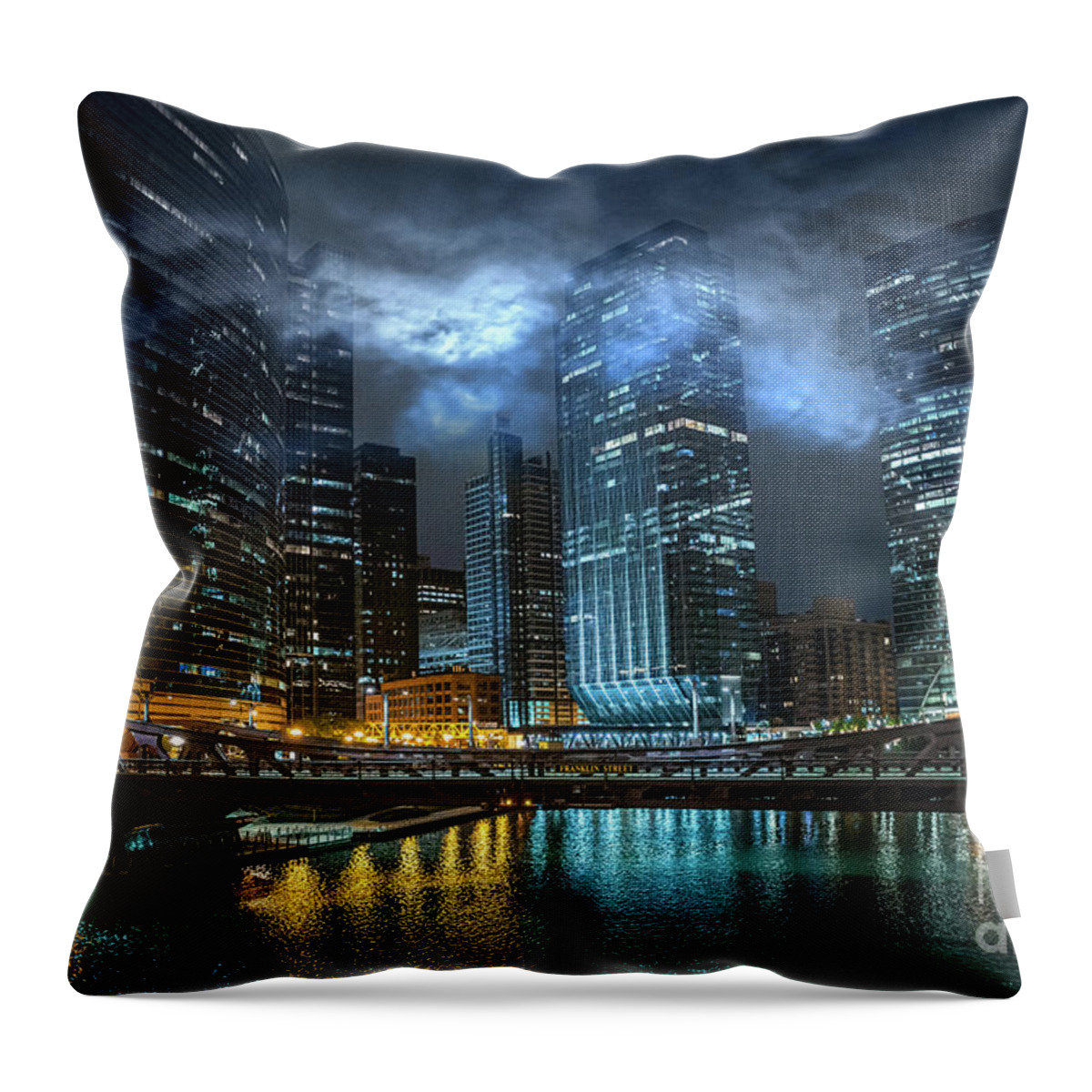 Chicago Throw Pillow featuring the photograph Out of the Fog by Bruno Passigatti