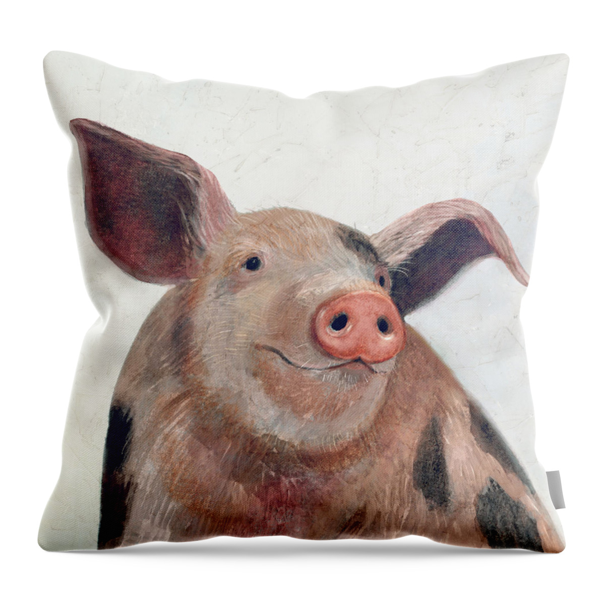 Animals Throw Pillow featuring the painting Over The Gate Iv by Victoria Borges
