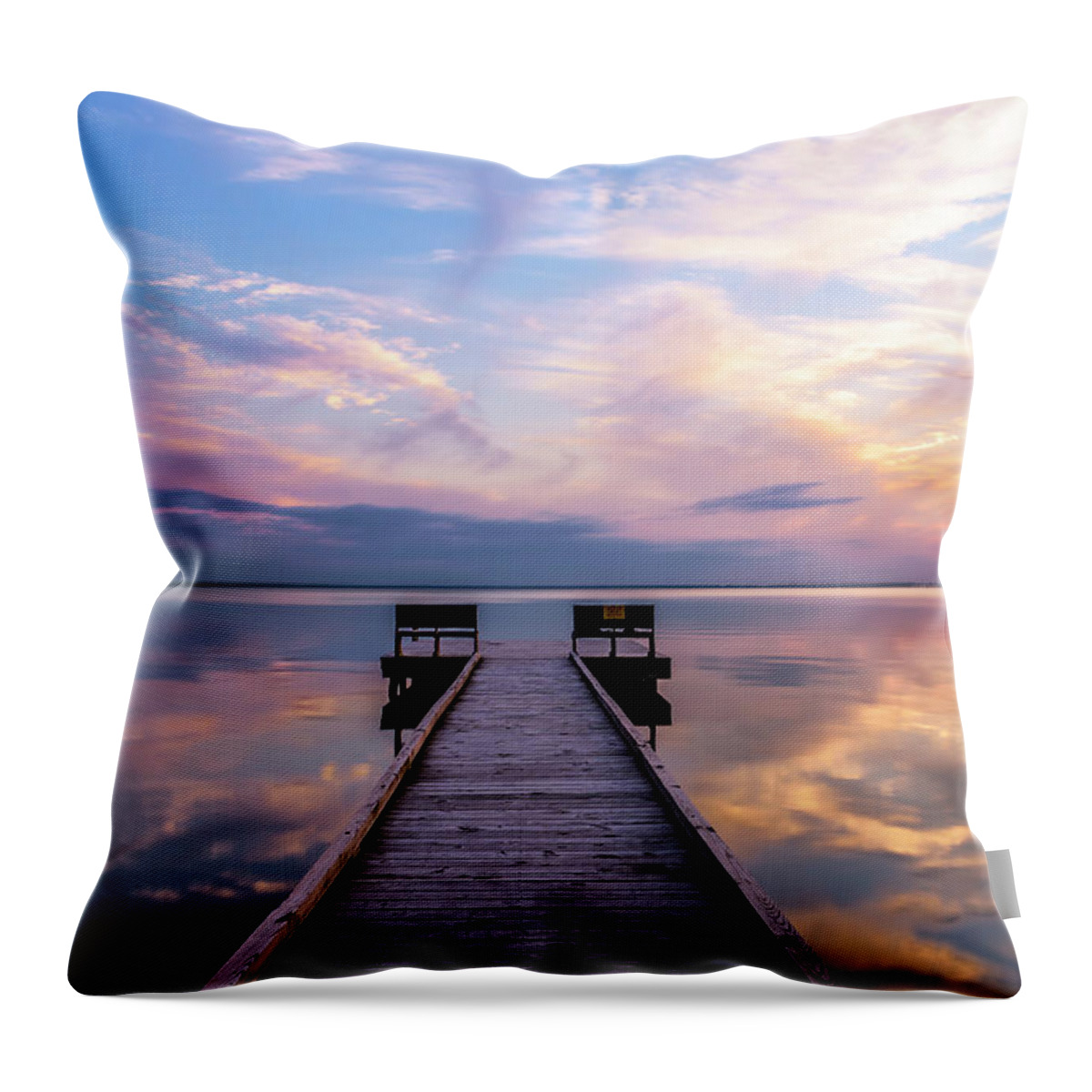 Landscape Throw Pillow featuring the photograph Peaceful by Russell Pugh