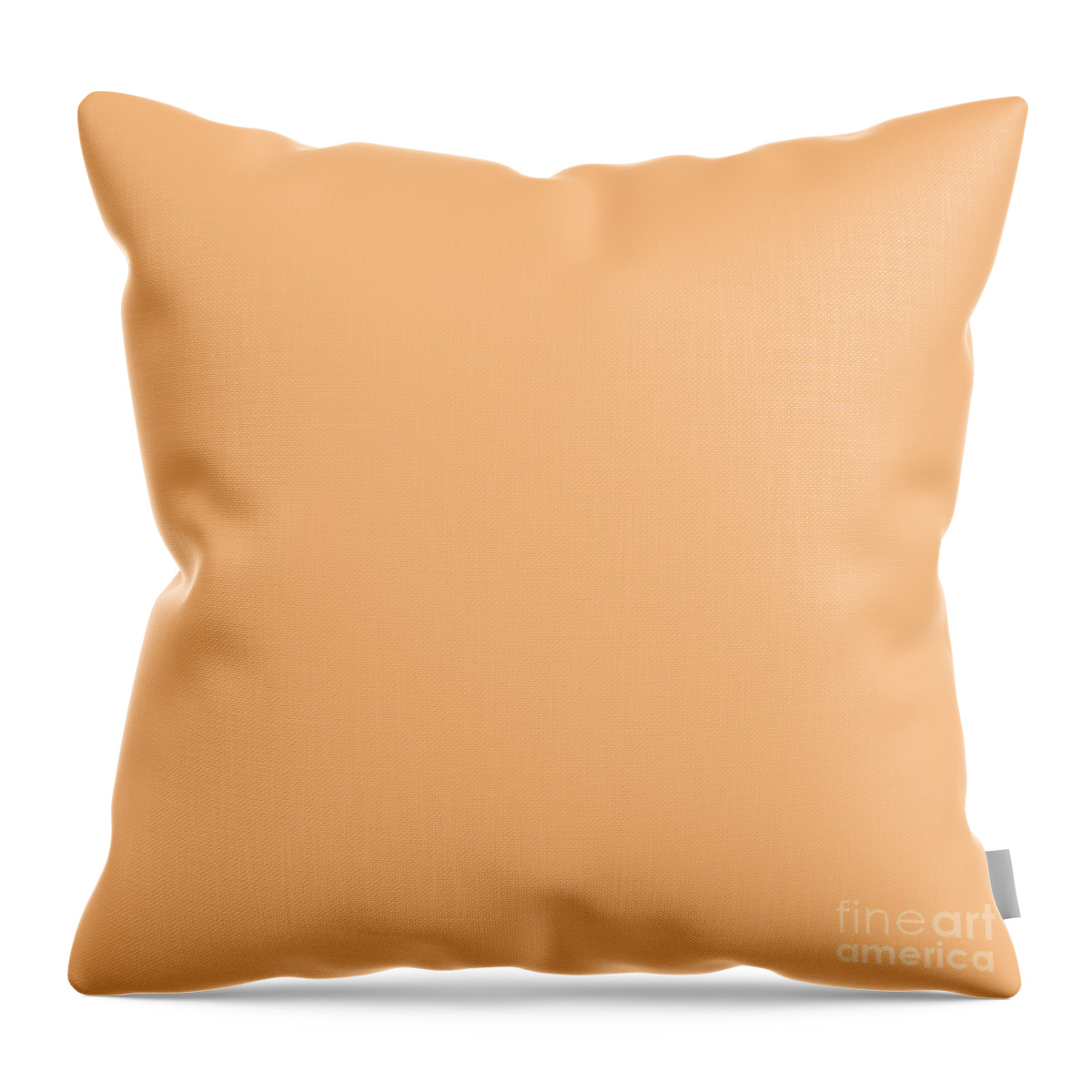 Peach Throw Pillow featuring the digital art Peach Orange Solid Color by Delynn Addams for Interior Home Decor by Delynn Addams