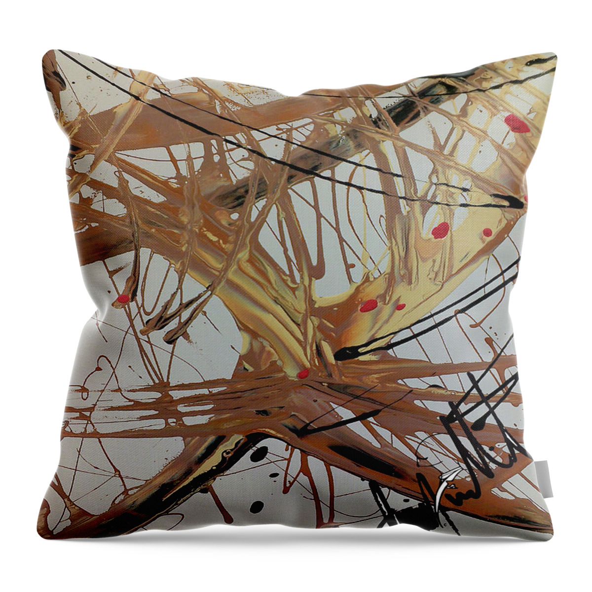  Throw Pillow featuring the digital art Ping by Jimmy Williams
