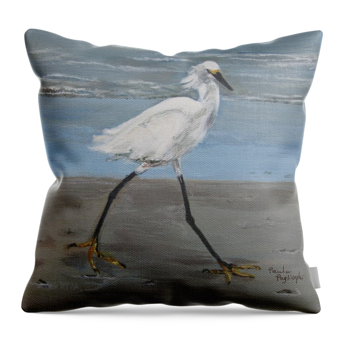 Painting Throw Pillow featuring the painting Prancer by Paula Pagliughi