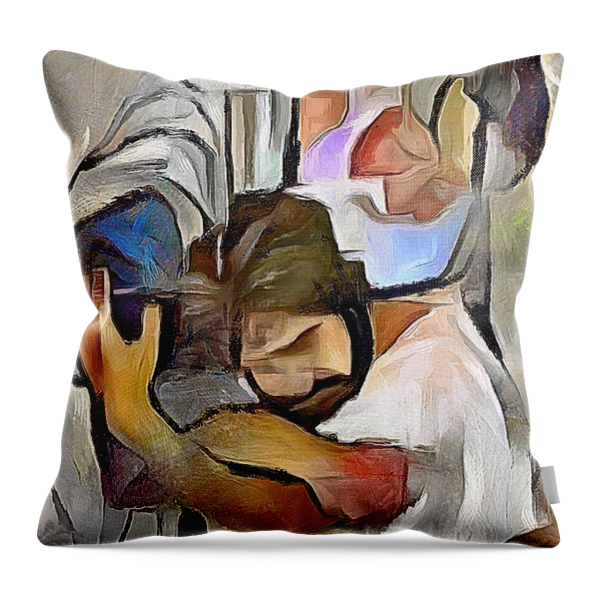 Christian Art Throw Pillow featuring the painting Prodigal Son by Wayne Pascall