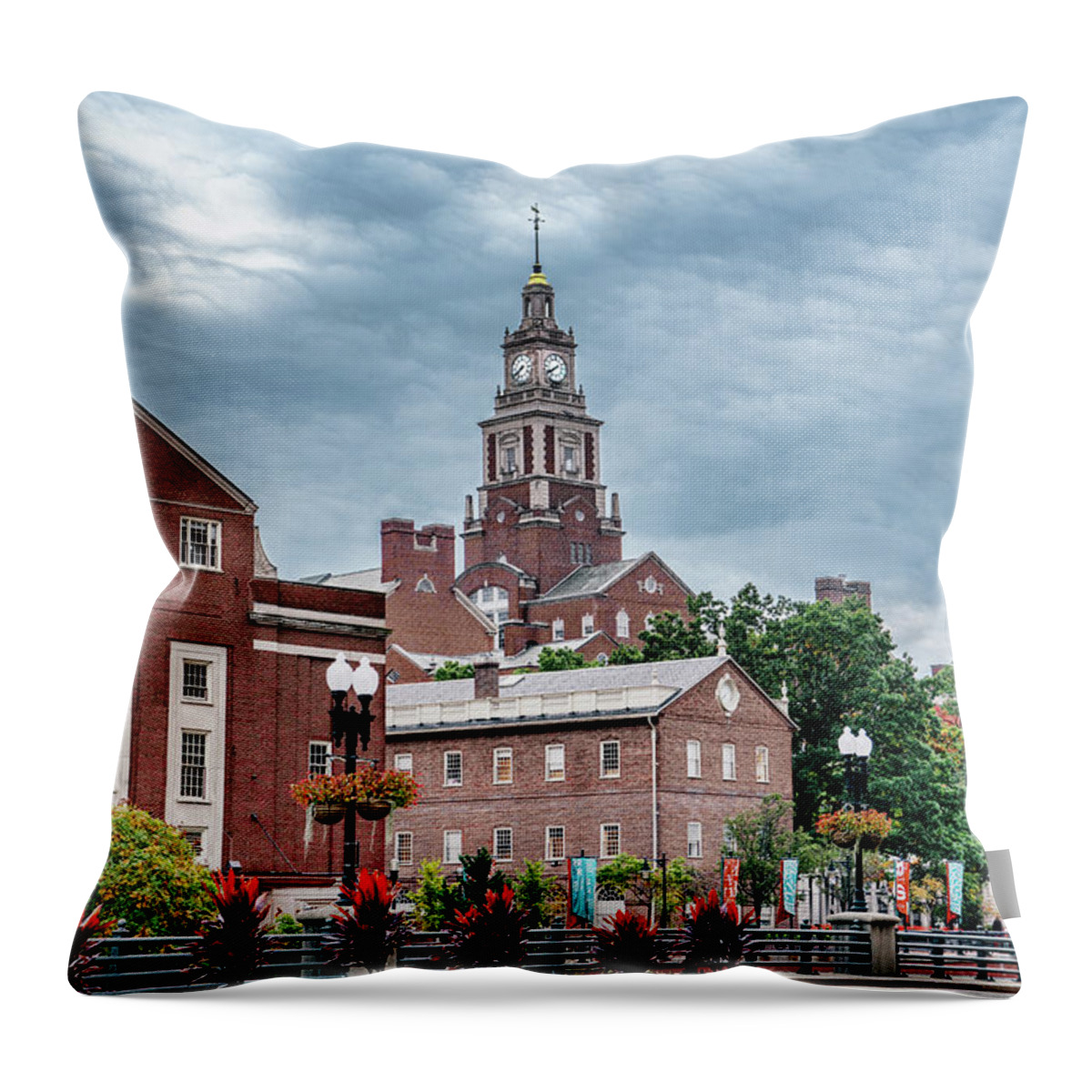 Providence County Courhouse Throw Pillow featuring the photograph Providence County Courthouse by Sharon Popek