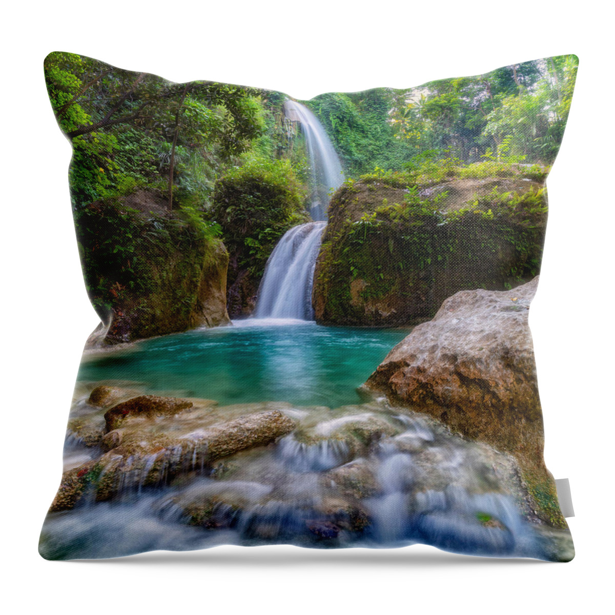 Waterfalls Throw Pillow featuring the photograph Refreshed by Russell Pugh