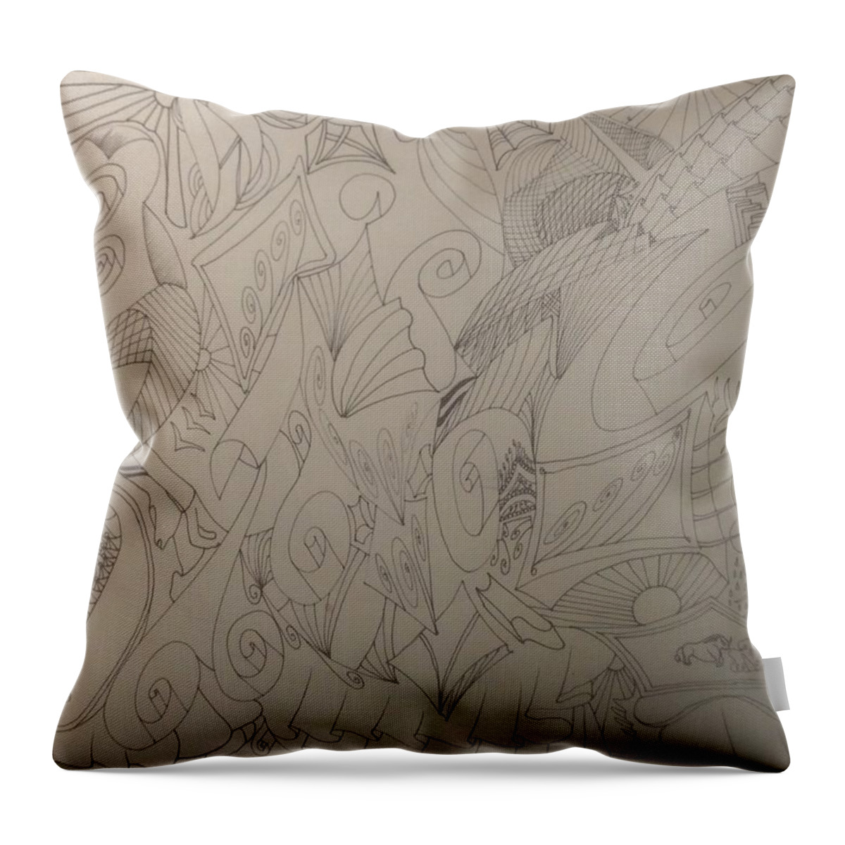 Wall Art Throw Pillow featuring the drawing Repair Relations by Callie E Austin