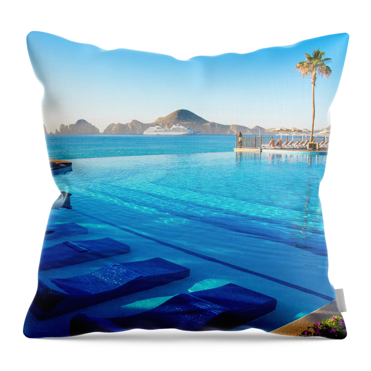 Cabo Throw Pillow featuring the photograph Resort Living by Bill Cubitt