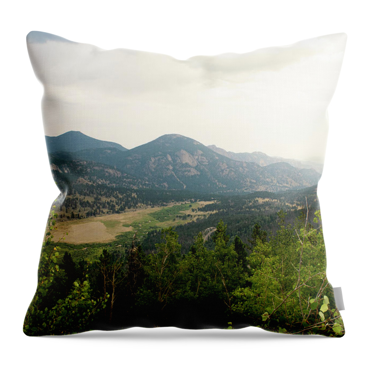 Mountain Throw Pillow featuring the photograph Rocky Mountain Overlook by Nicole Lloyd