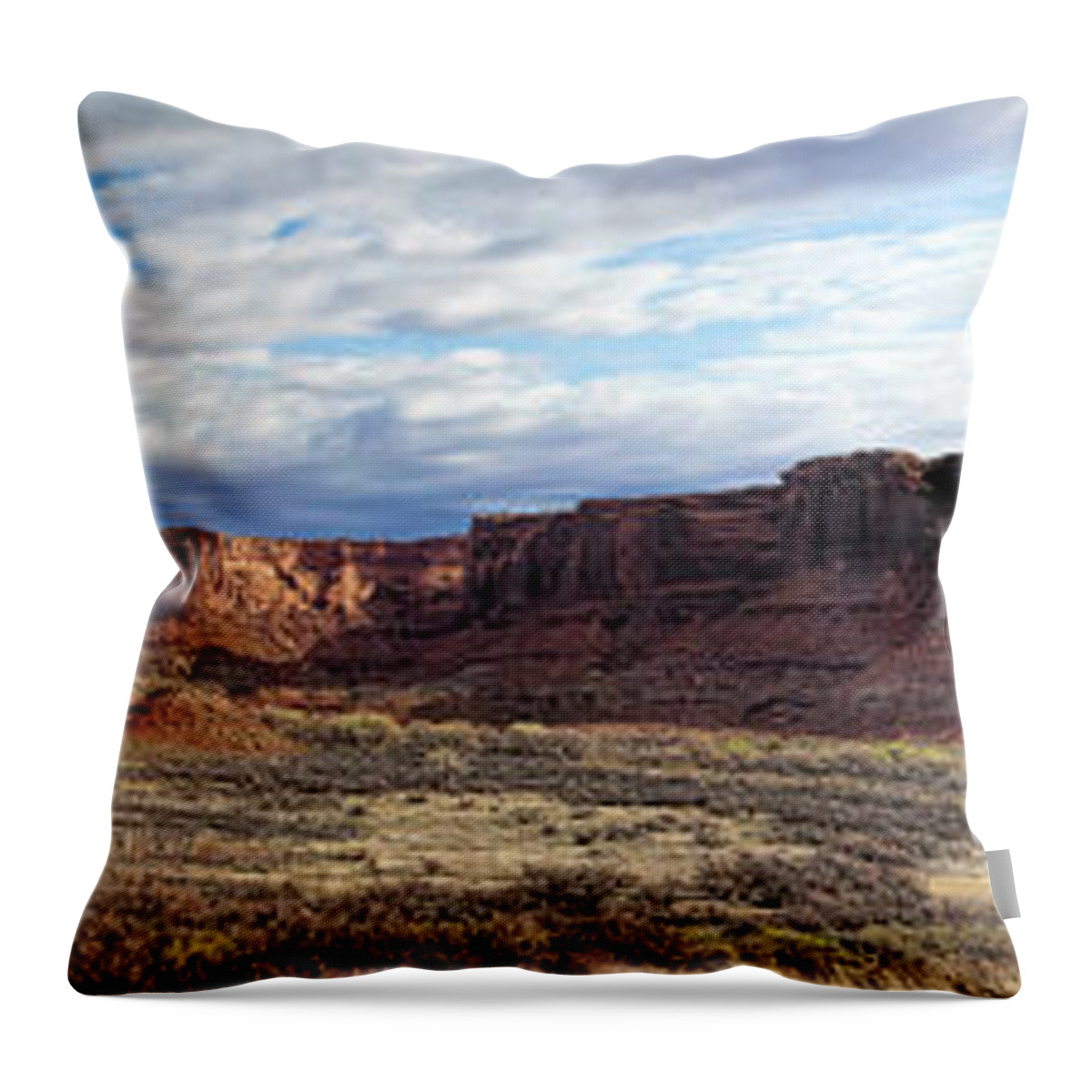 Canyonlands Throw Pillow featuring the photograph Roll On River by Jim Garrison