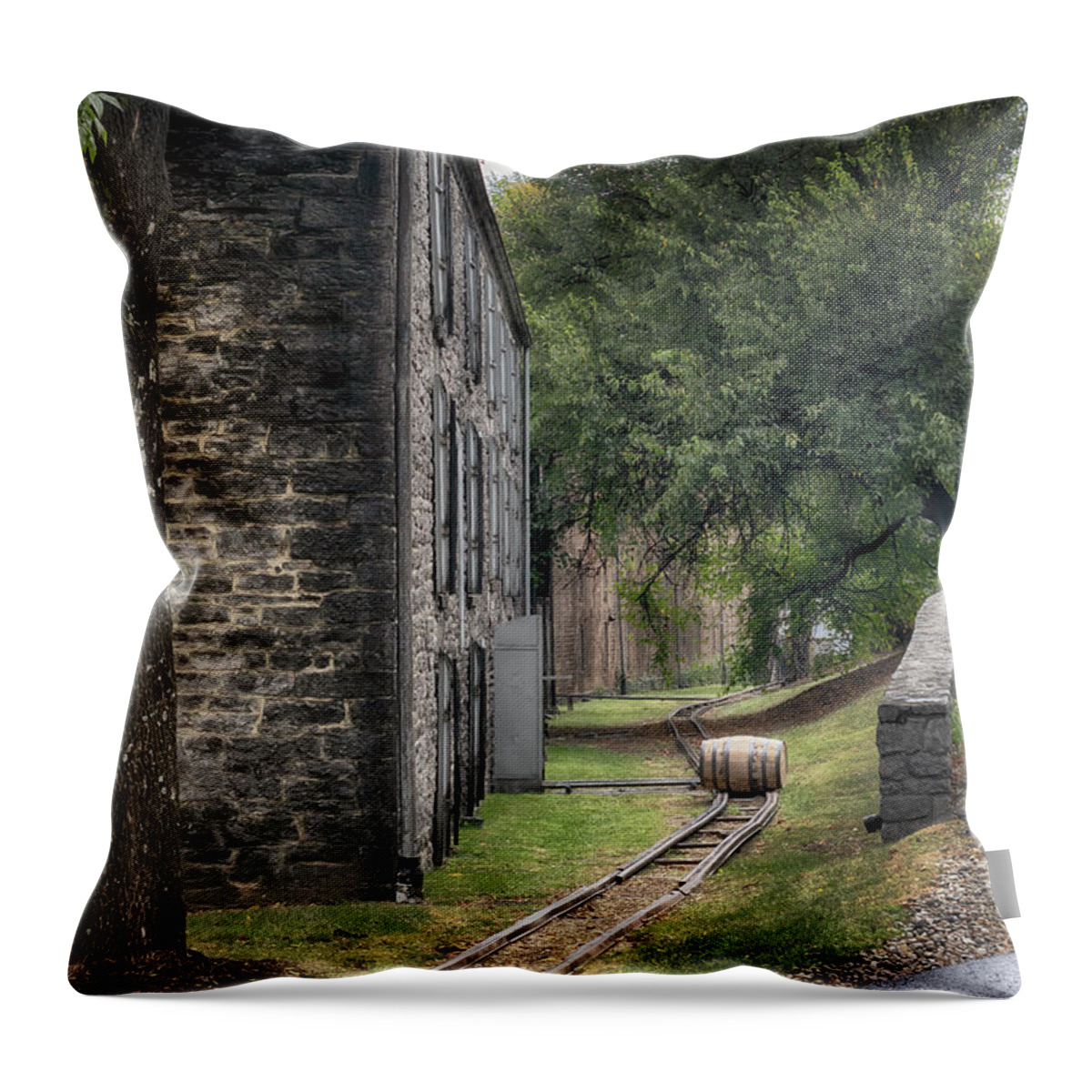 Woodford Reserve Throw Pillow featuring the photograph Rolling on Down the Line by Susan Rissi Tregoning
