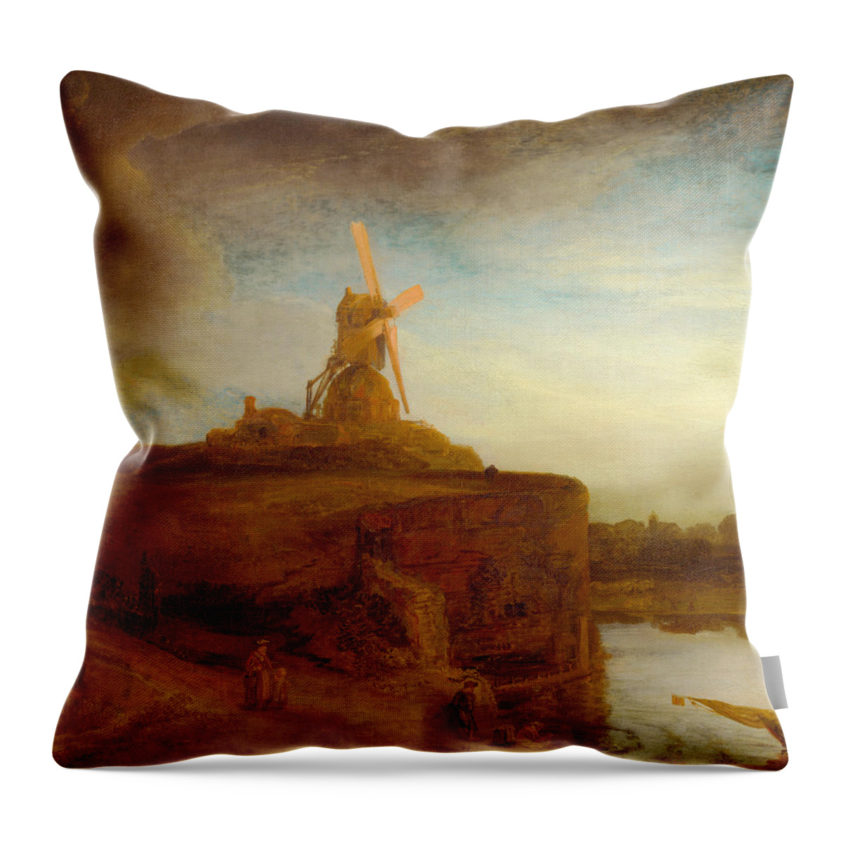 Post Modern Throw Pillow featuring the digital art Rustic 9 Rembrandt by David Bridburg