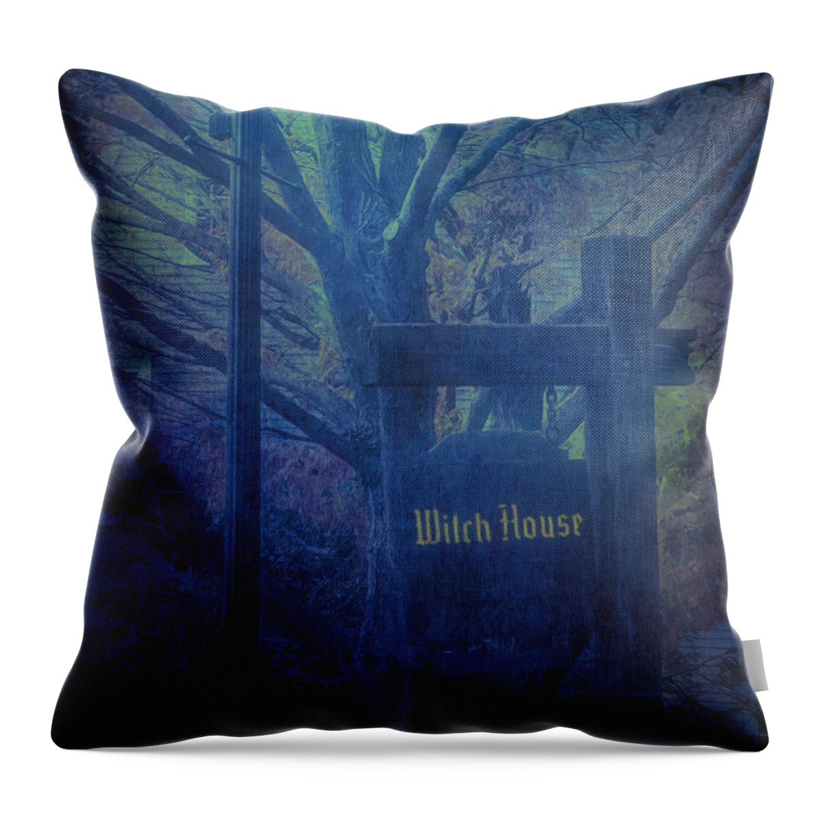 Salem Throw Pillow featuring the photograph Salem Massachusetts Witch house by Jeff Folger