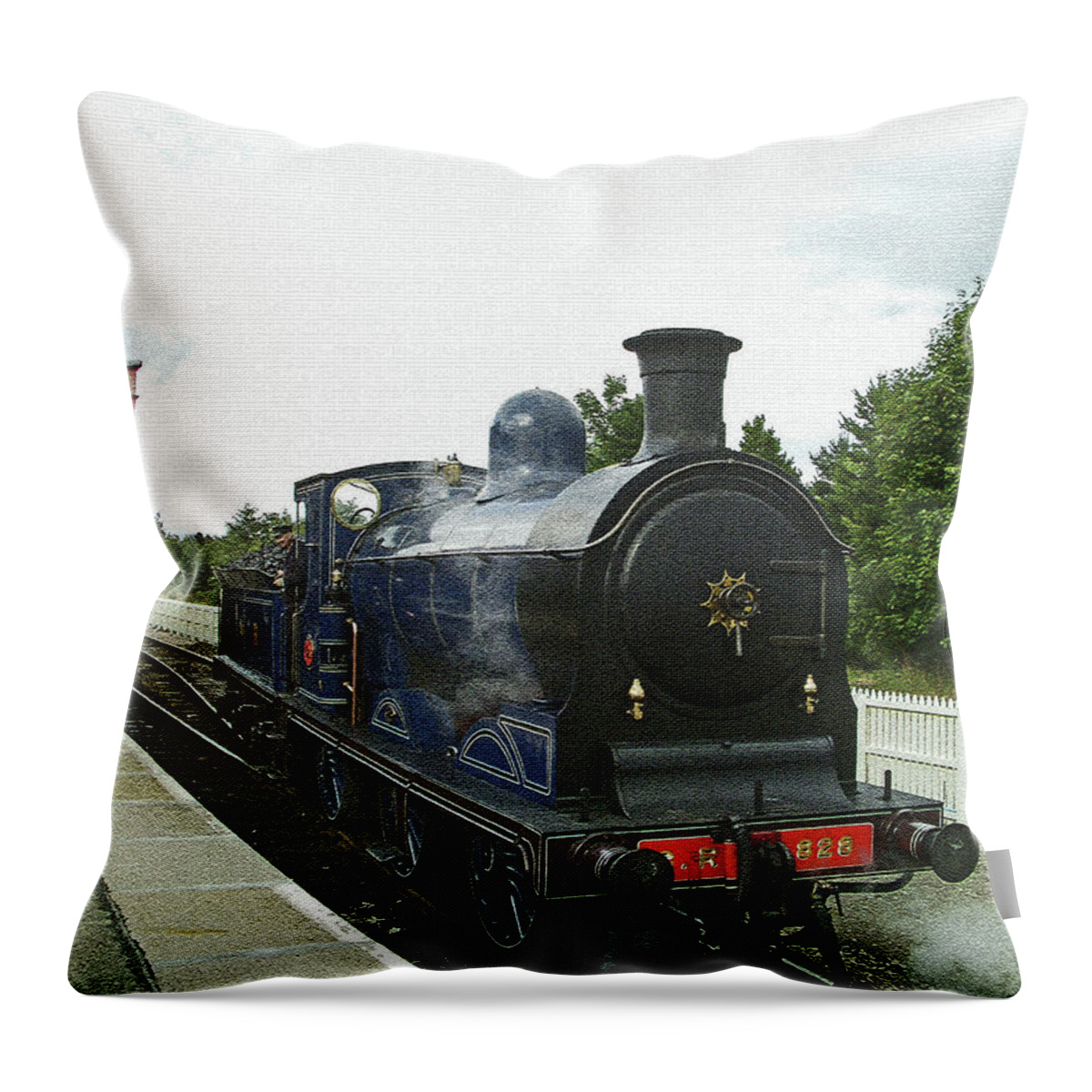 Scotland Throw Pillow featuring the photograph SCOTLAND. Aviemore. Strathspey Railway. by Lachlan Main