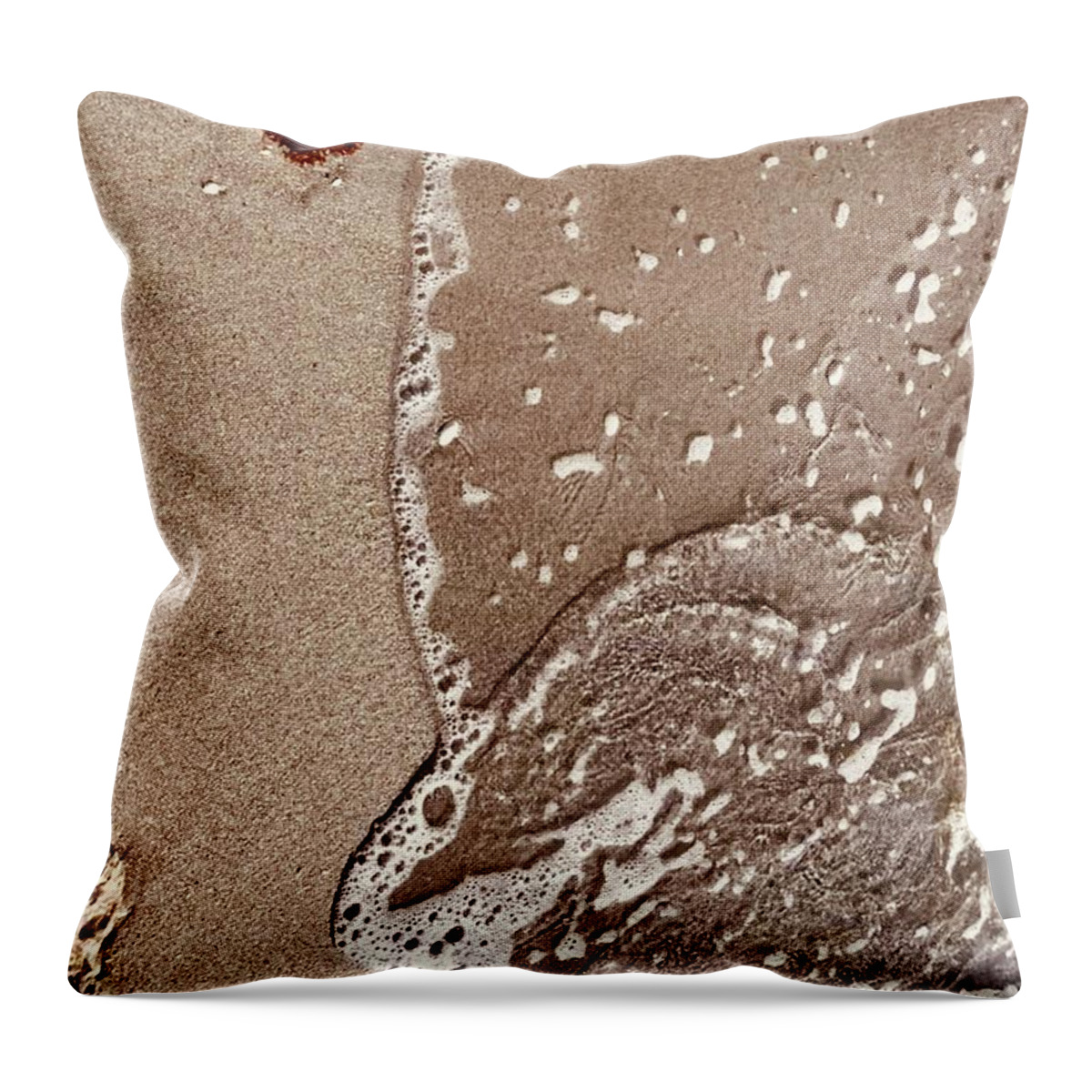 Beach Throw Pillow featuring the photograph Red Seaweed Washed Upon the Captiva Island Shore by Shelly Tschupp