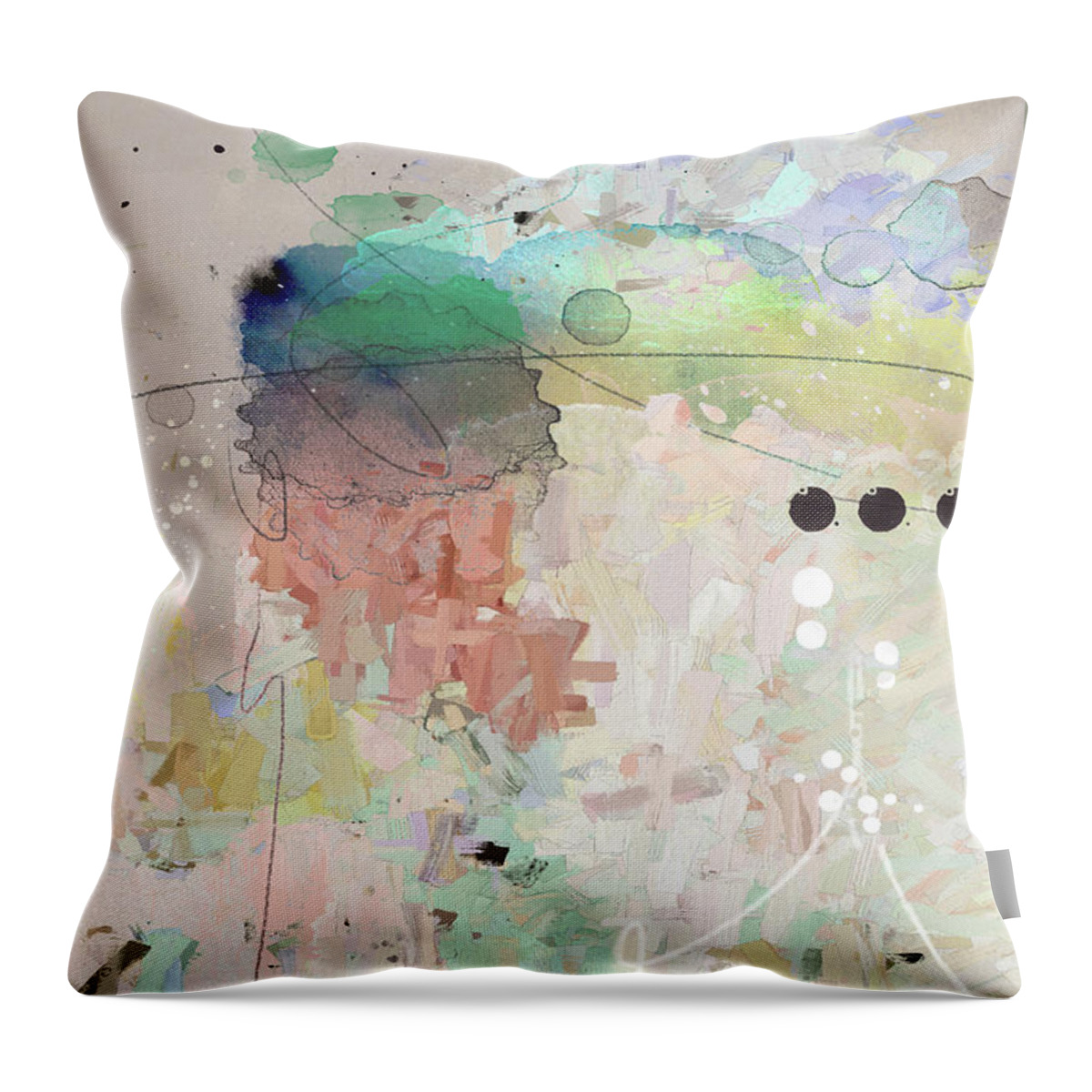 Abstract Throw Pillow featuring the photograph Seeking Orion by Karen Lynch