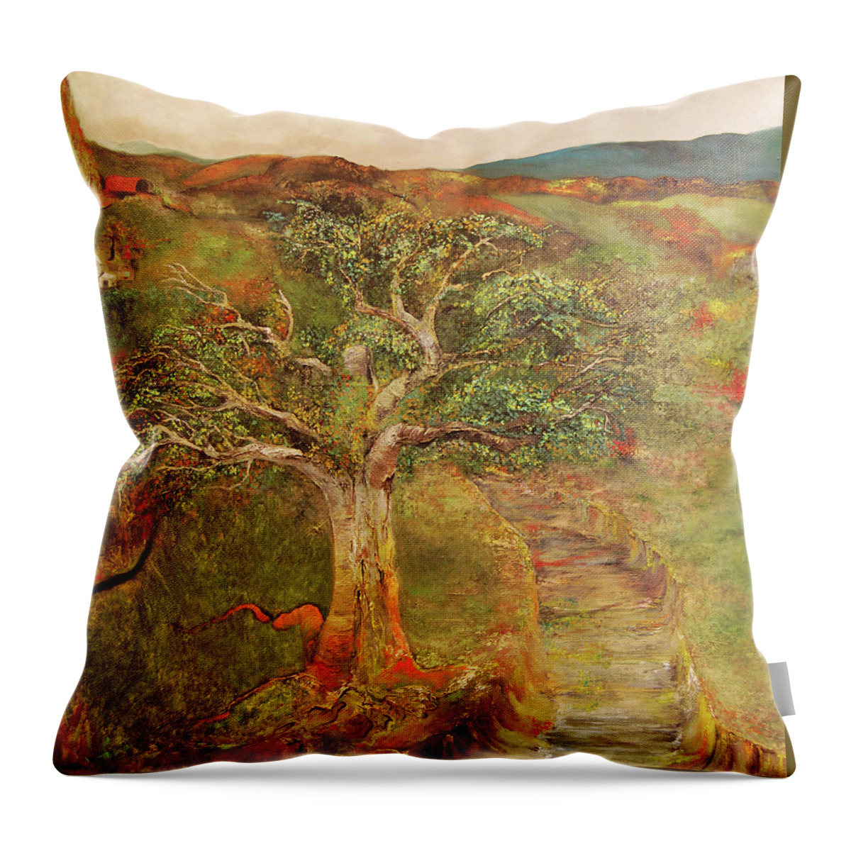 Landscape Throw Pillow featuring the painting Shenendoah Dream by Anitra Boyt
