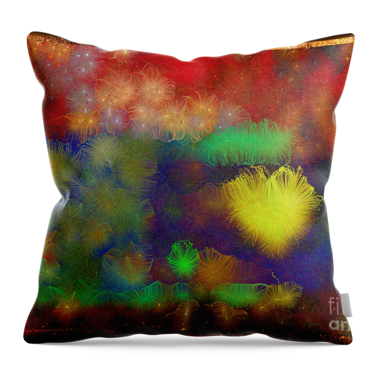Valentine Throw Pillow featuring the mixed media Shining Heart of the Sun by Aberjhani
