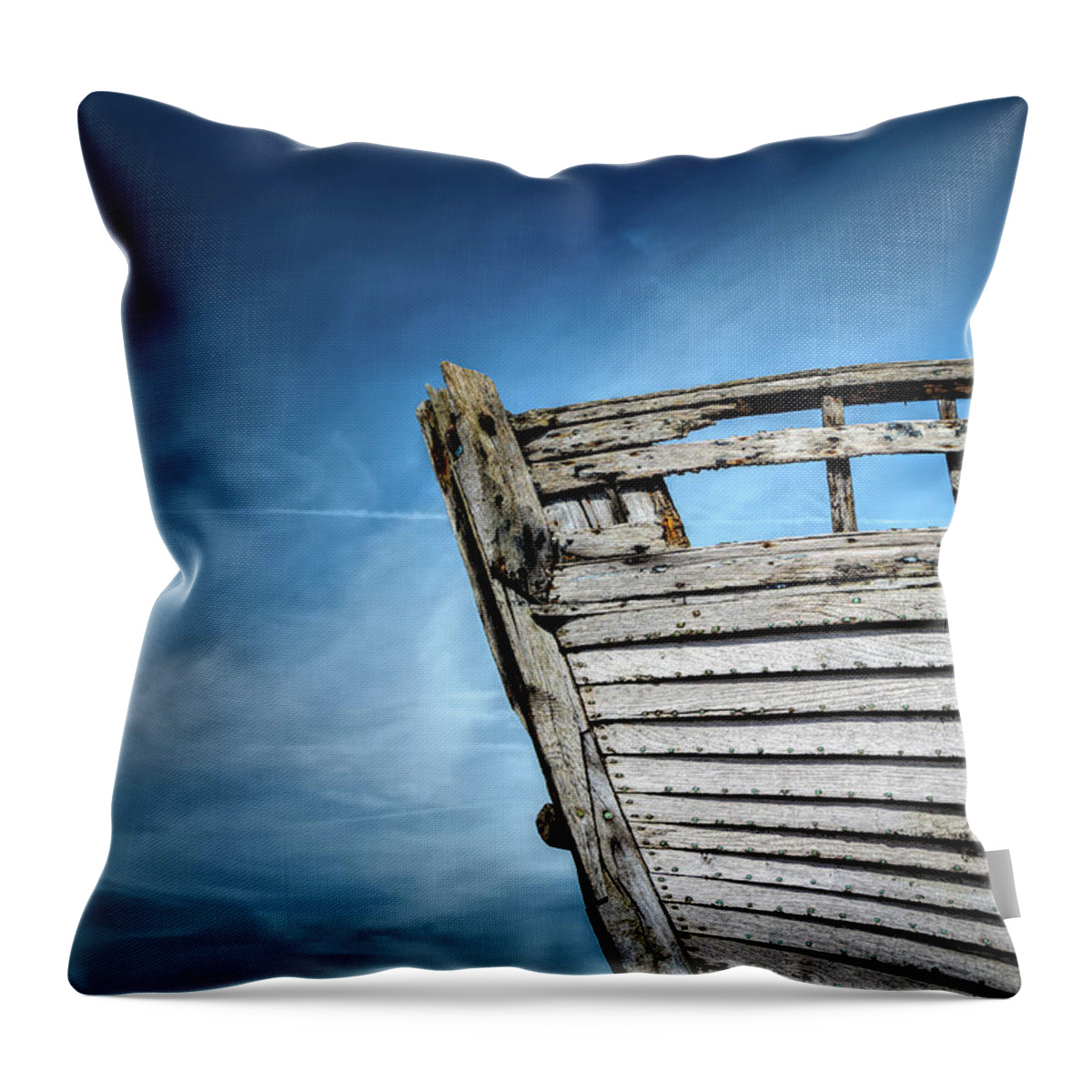 Dungeness Throw Pillow featuring the photograph Shipwrecked by Rick Deacon