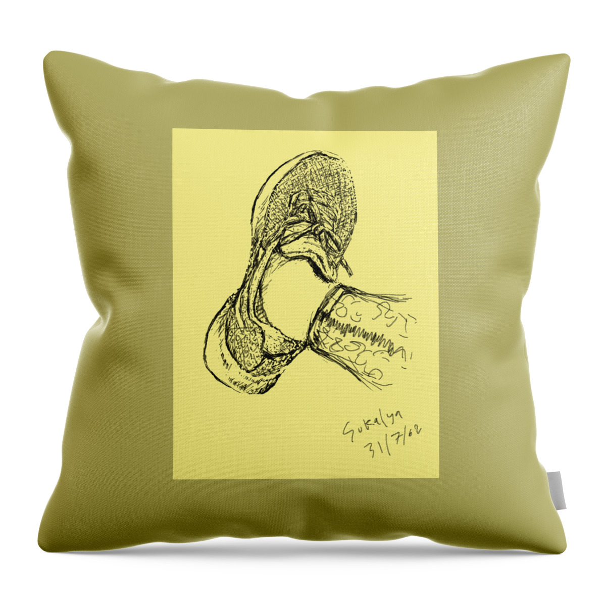 Foot Throw Pillow featuring the digital art Sixth by Sukalya Chearanantana