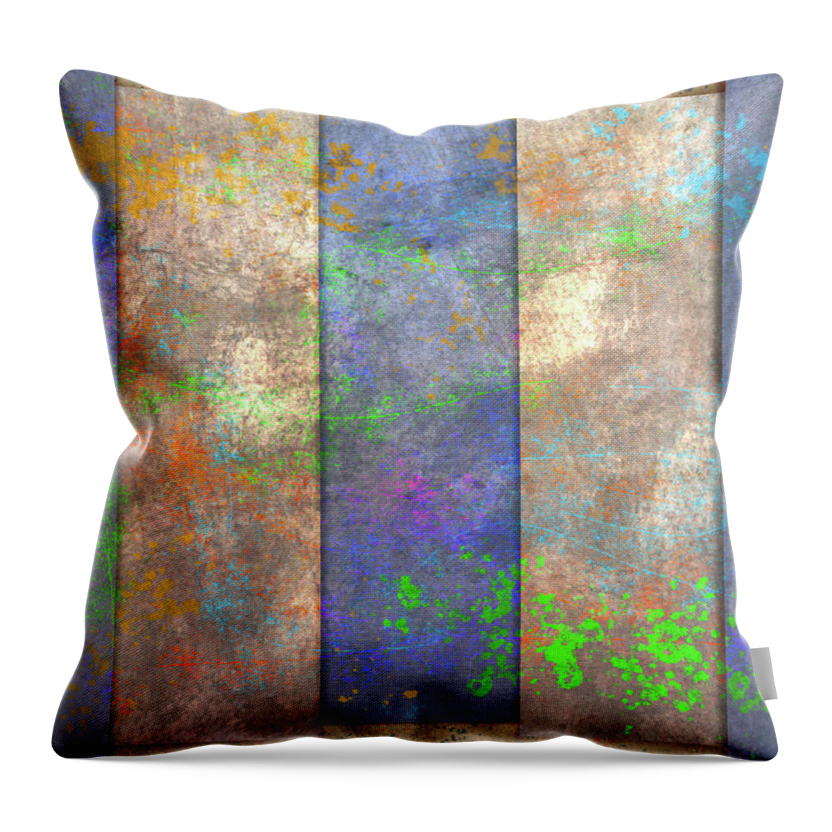 Abstract Throw Pillow featuring the digital art Slats and Slash by Jason Fink