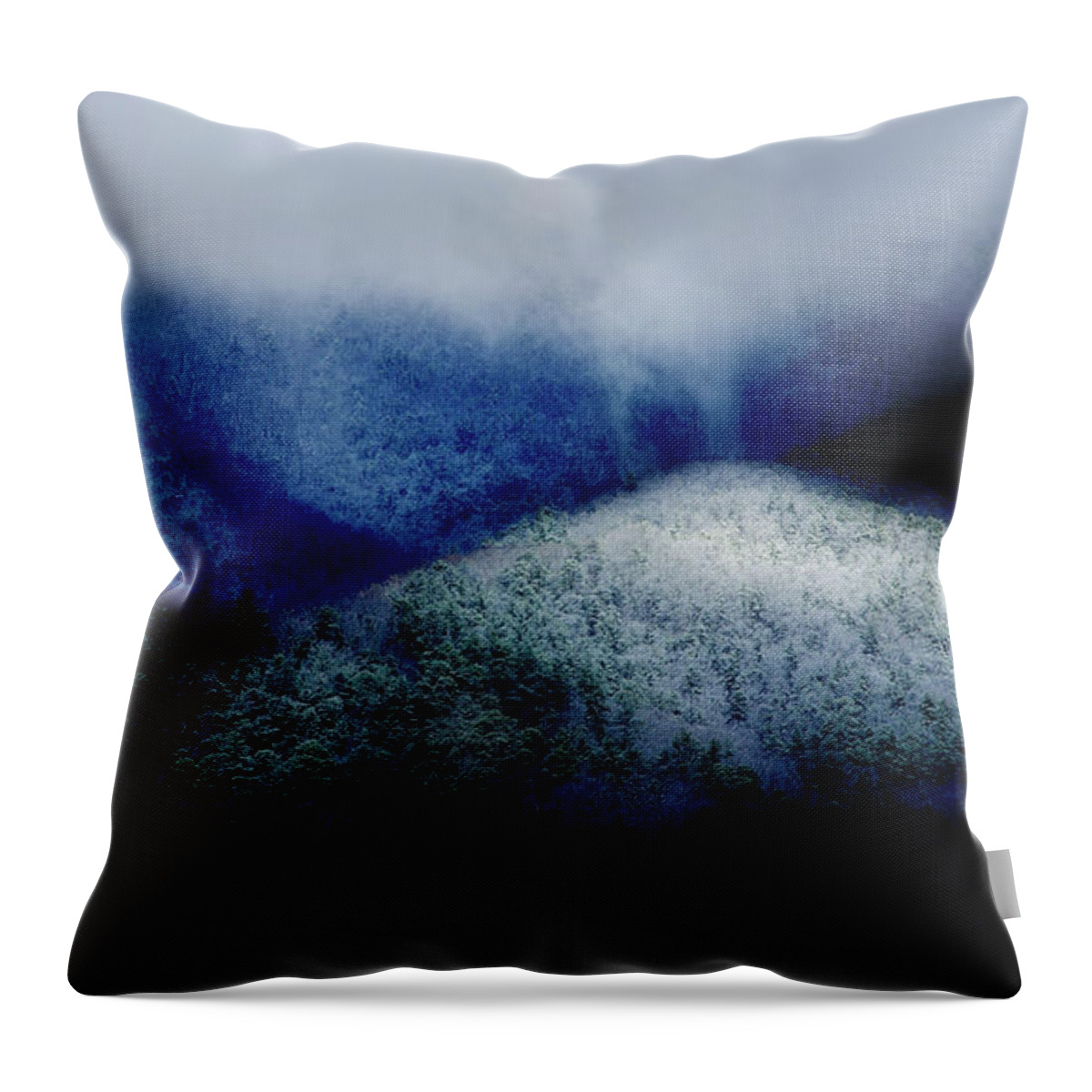 Smoky Mountains Throw Pillow featuring the photograph Smoky Mountain Abstract by Mike Eingle