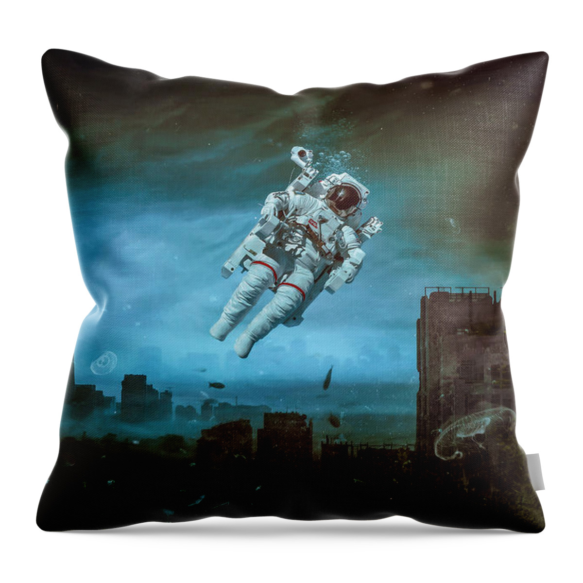 Surreal Throw Pillow featuring the digital art Sometimes by Mario Sanchez Nevado