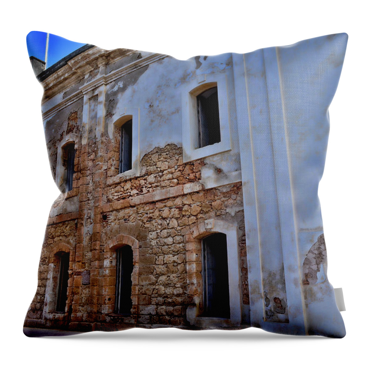 Puerto Rico Throw Pillow featuring the photograph Spanish Fort by Segura Shaw Photography