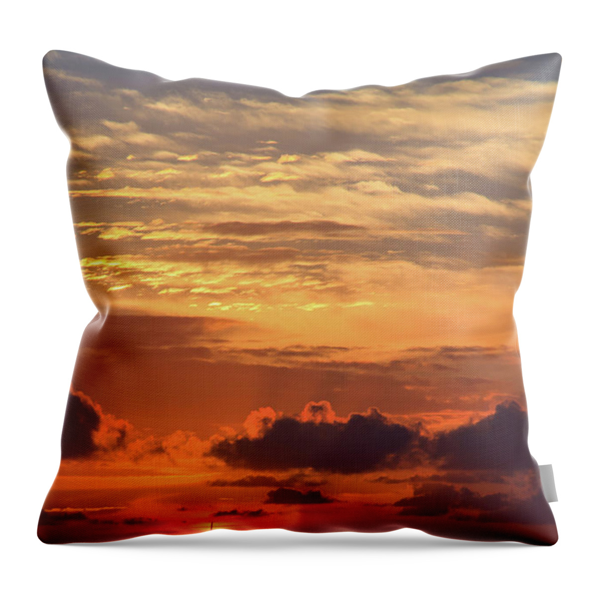 Autumn Throw Pillow featuring the photograph Splitting the Sun by Briand Sanderson
